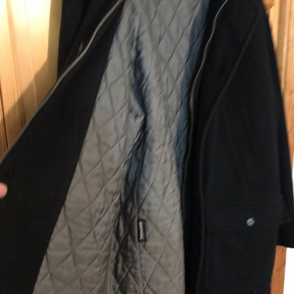 L.L. Bean 100% Wool Coat Jacket Mens Large Quilted Thinsulate - Picture 7 of 9